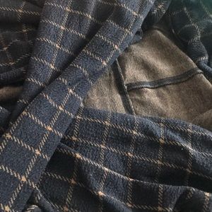 Blue and brown long sleeve sweater